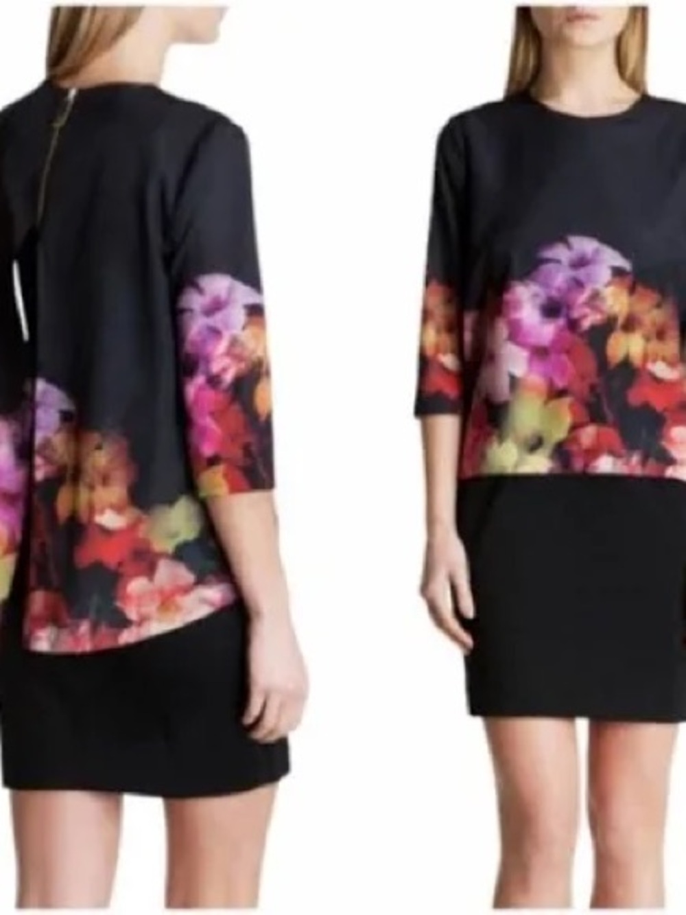 Ted Baker Classic Floral Flowy Small Dress